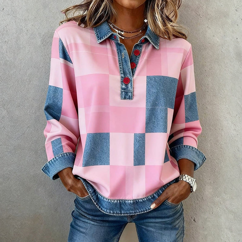 Marissa™ | Vintage Plaid Sweatshirt