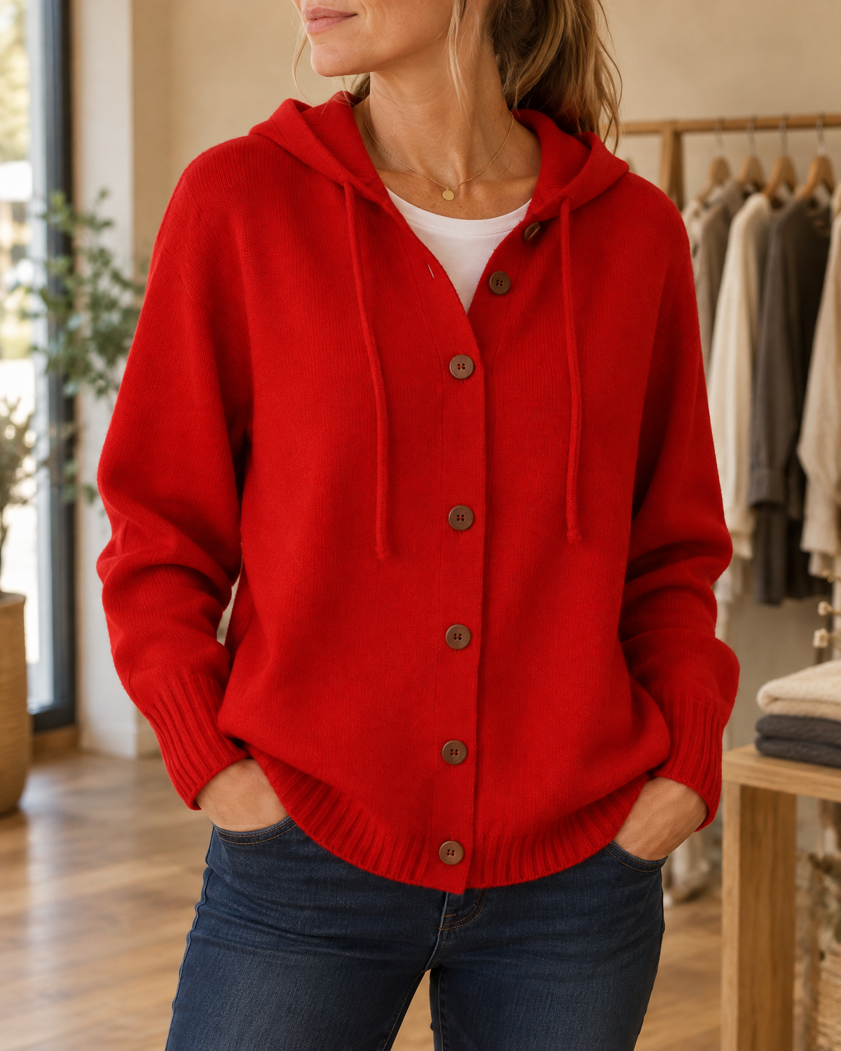 Greta - Hooded Knit Cardigan