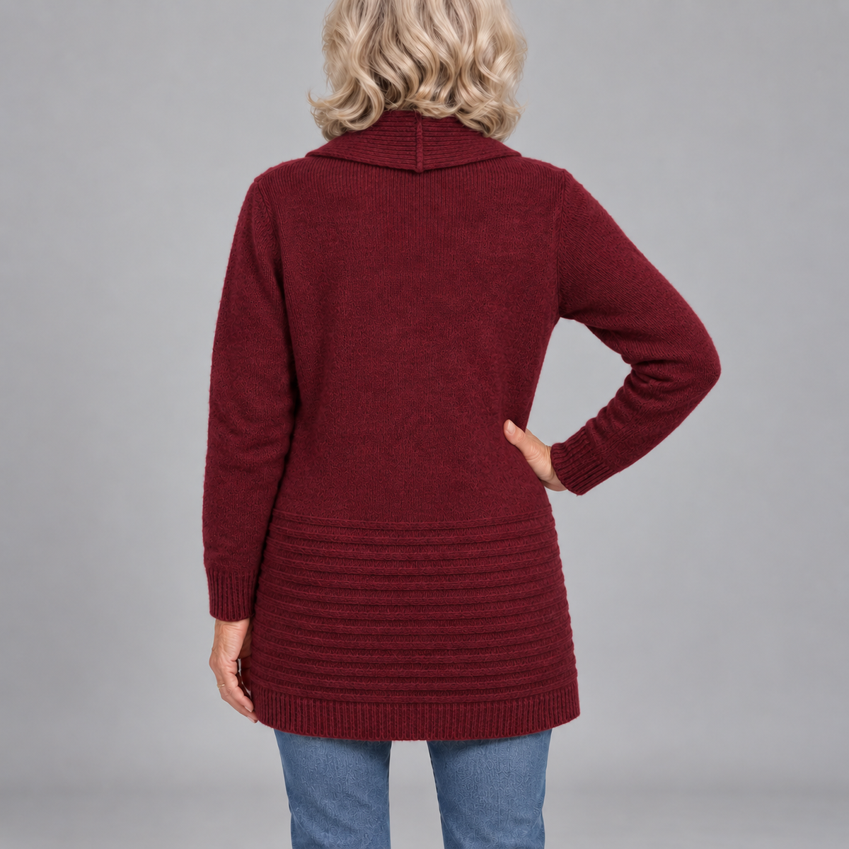 Harlow™ | Ribbed Knit Button-Tab Cardigan